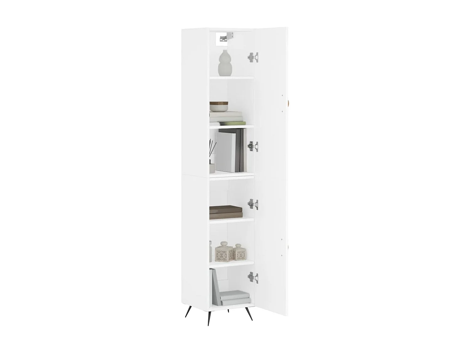 Buffet | Bahut | Meuble de rangement haut Blanc 34,5x34x180 cm Bois d'ingénierie
