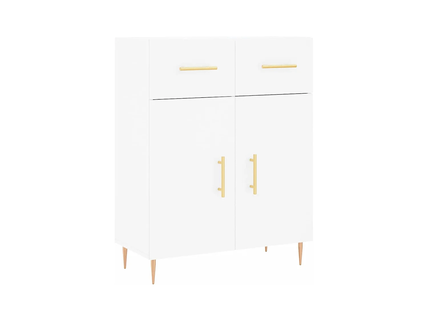 Credenza | Buffet | Armadio Bianca 69,5x34x90 cm in Legno Multistrato