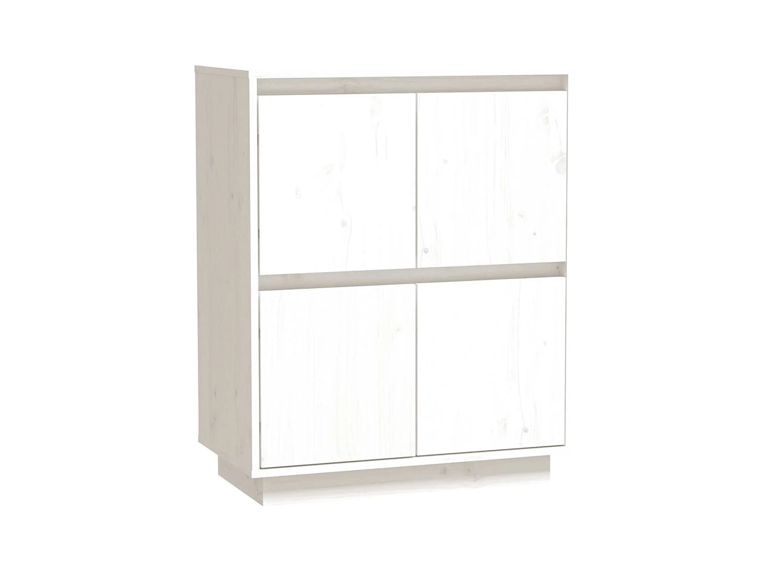 Buffet | Bahut | Meuble de rangement Blanc 60x34x75 cm Bois massif de pin