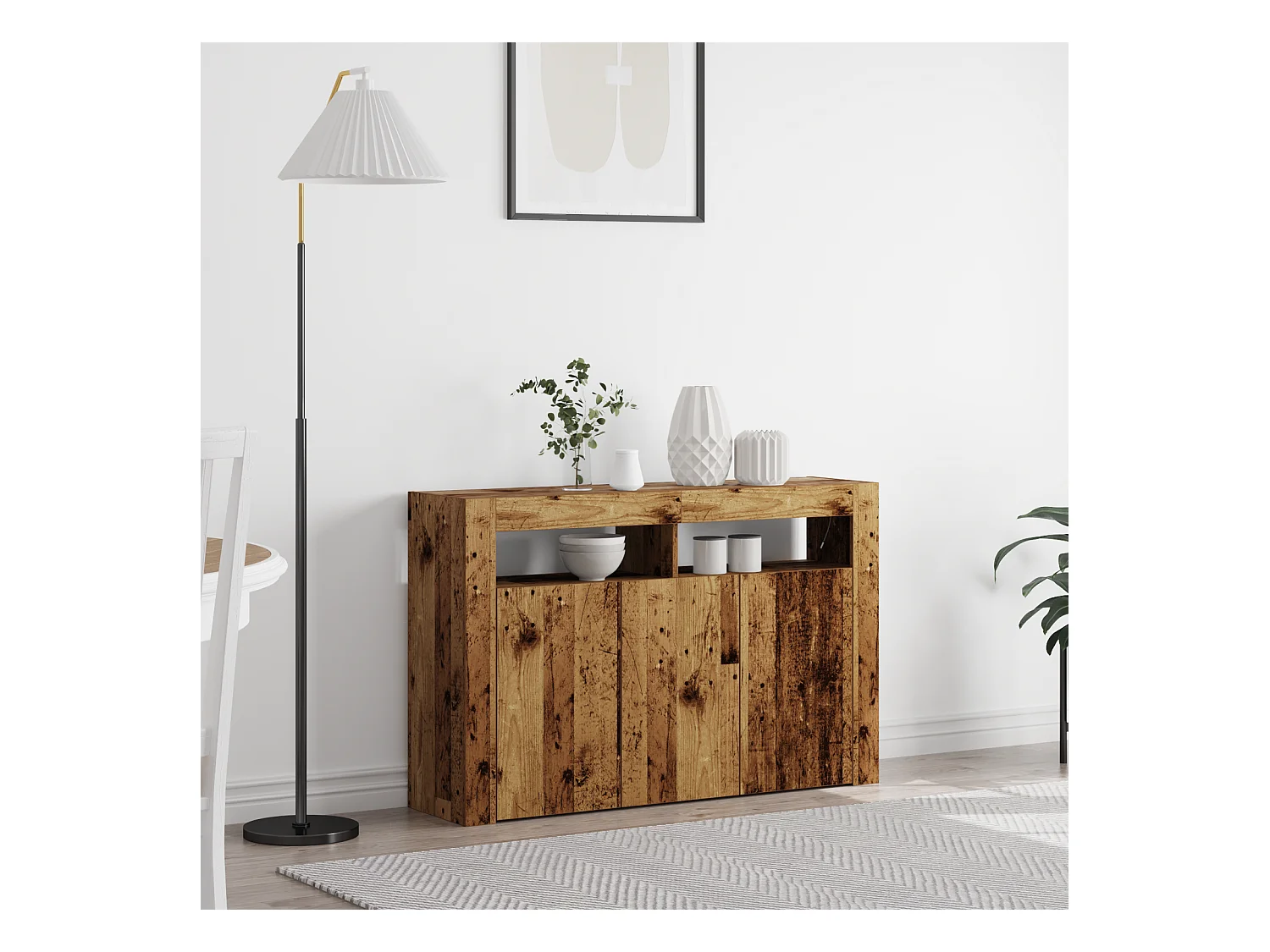 Credenza | Buffet | Armadio Legno Vecchio Legno Ingegnerizzato 116 x 30 x 75 cm