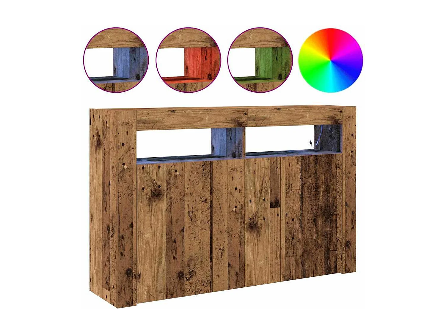 Buffet | Bahut | Meuble de rangement Bois ancien Bois reconstitué 116 x 30 x 75 cm Buffet | Bahut | Meuble de rangement