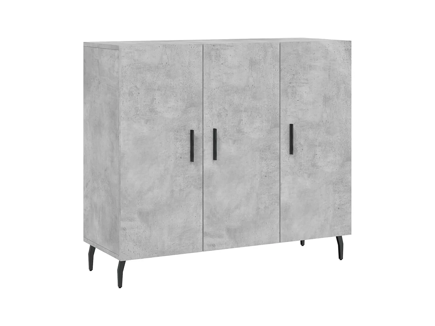 Buffet | Bahut | Meuble de rangement gris béton 90x34x80 cm bois d'ingénierie