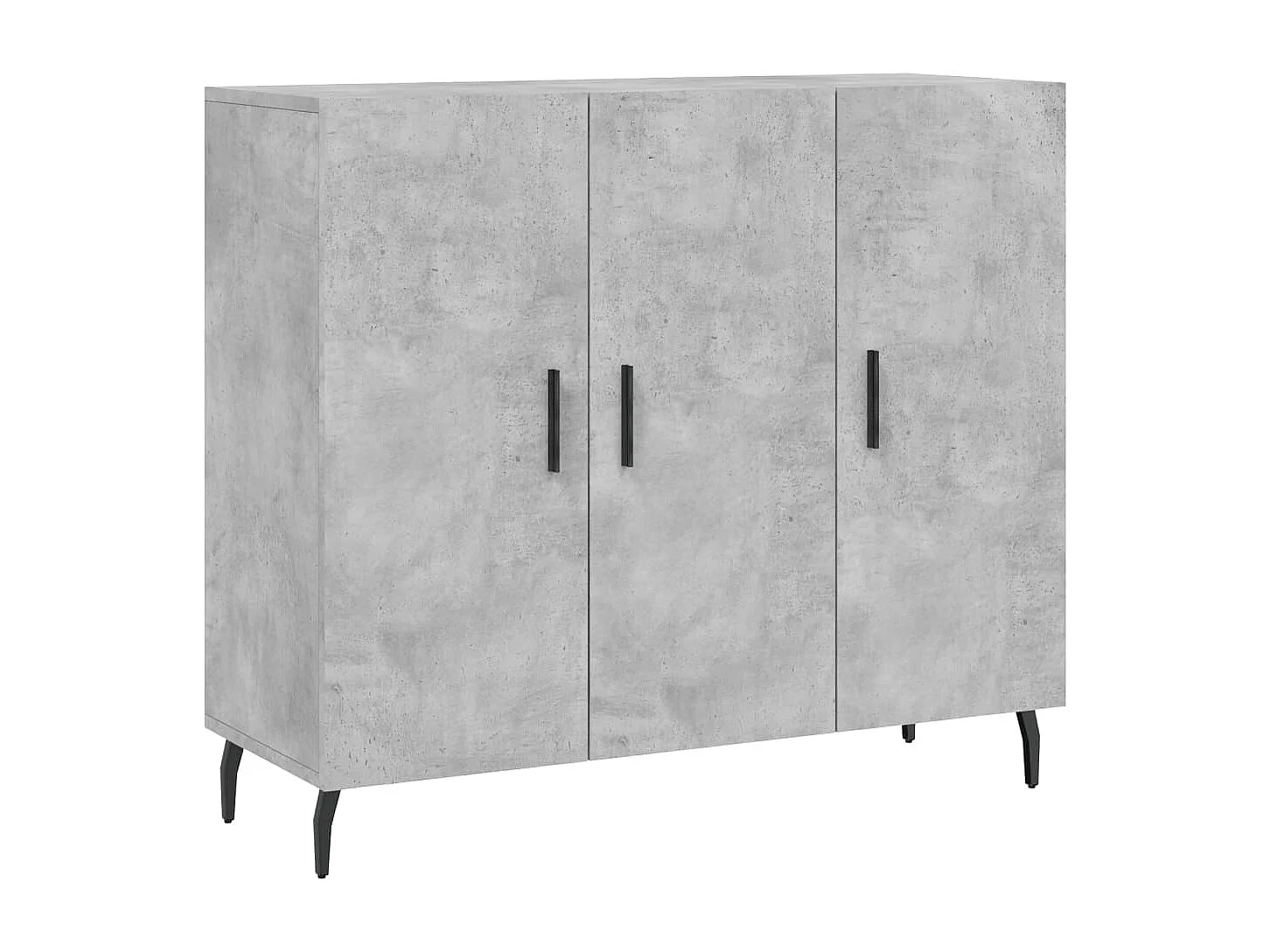 Buffet | Bahut | Meuble de rangement gris béton 90x34x80 cm bois d'ingénierie