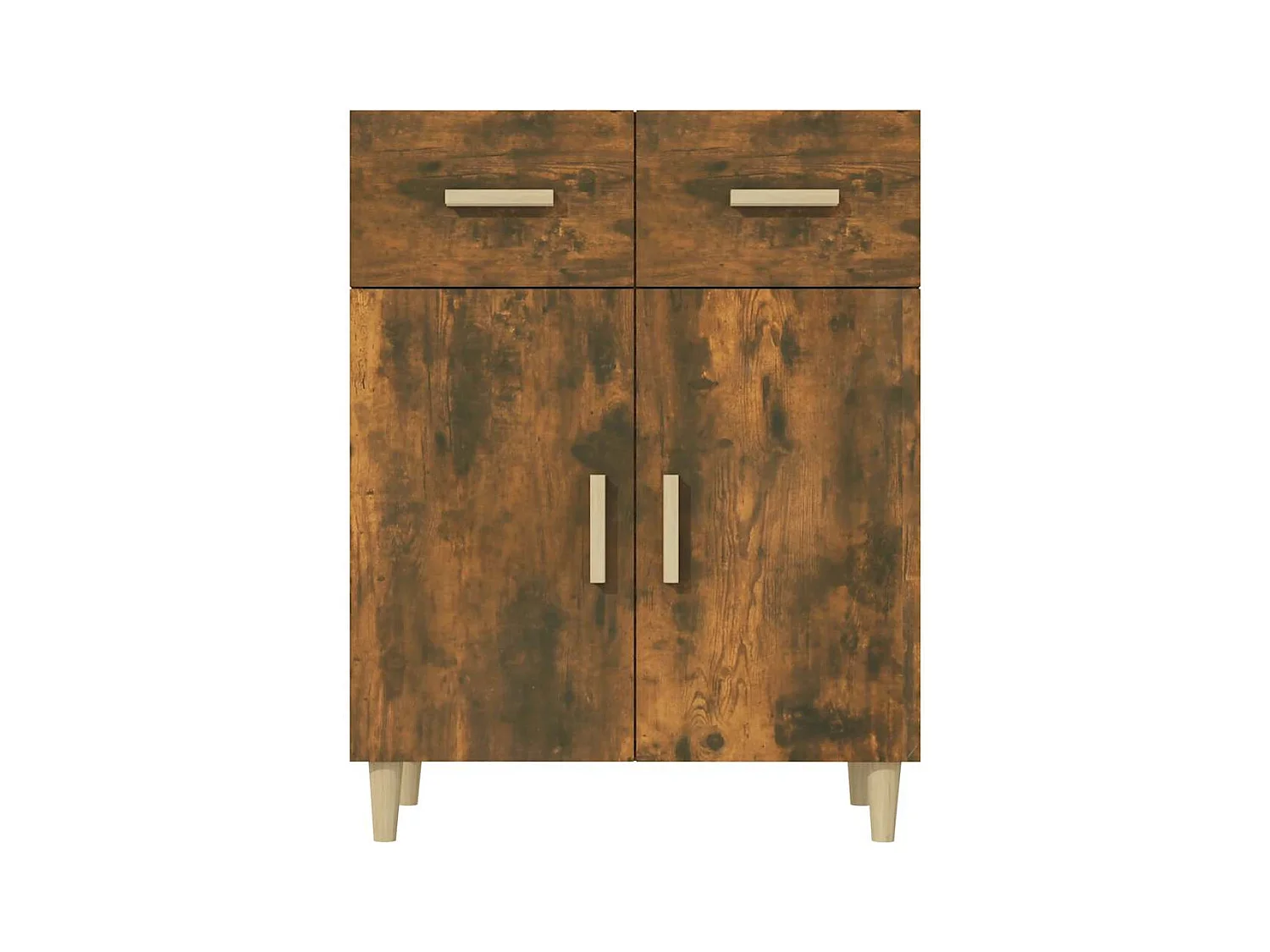 Buffet | Bahut | Meuble de rangement Chêne fumé 69,5x34x89 cm Bois d'ingénierie
