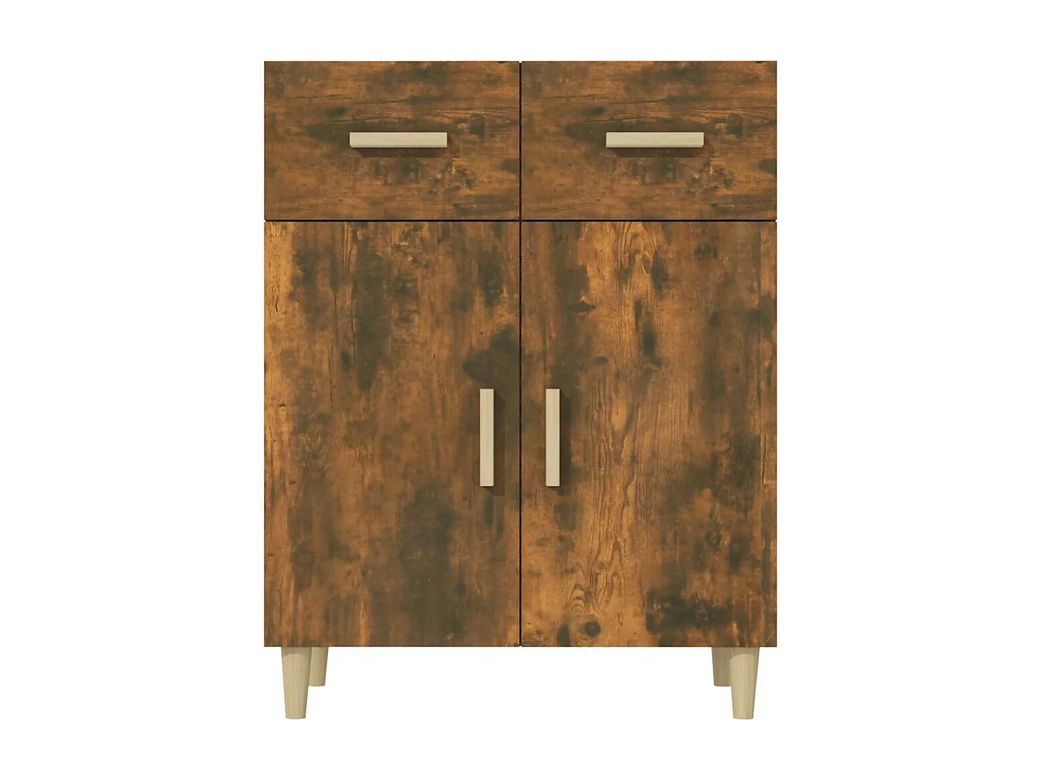 Buffet | Bahut | Meuble de rangement Chêne fumé 69,5x34x89 cm Bois d'ingénierie