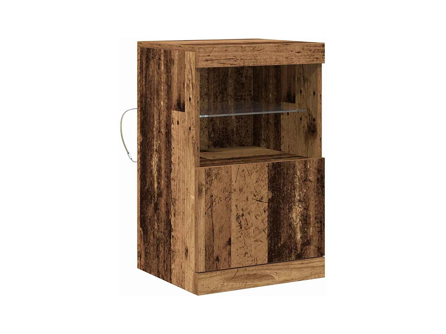 Buffet | Bahut | Meuble de rangement avec lumières LED bois ancien 41x37x67 cm