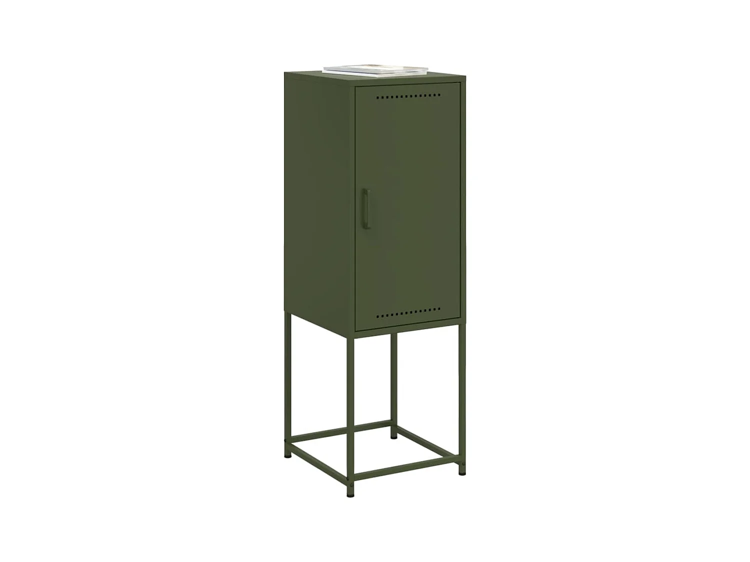 Buffet | Bahut | Meuble de rangement vert olive 36x39x107 cm acier