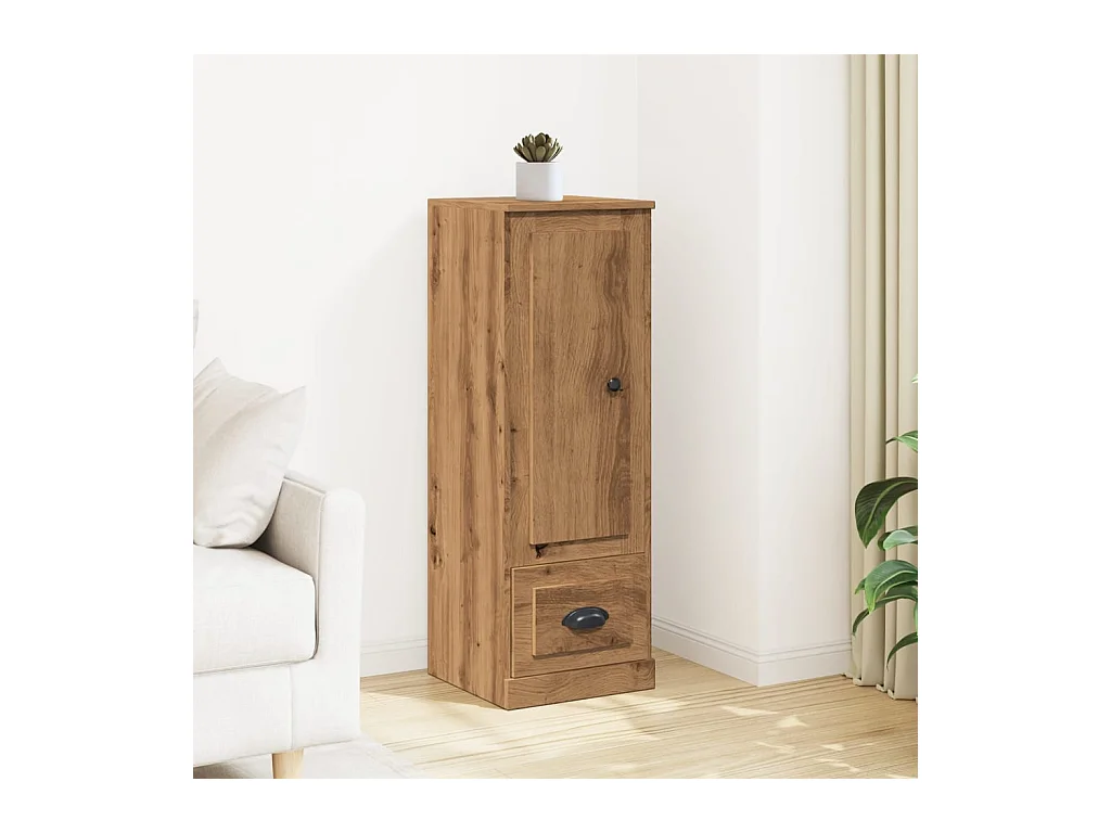 Credenza | Buffet | Armadio Rovere Artigianale 36x35,5x103,5 cm Legno Multistrato