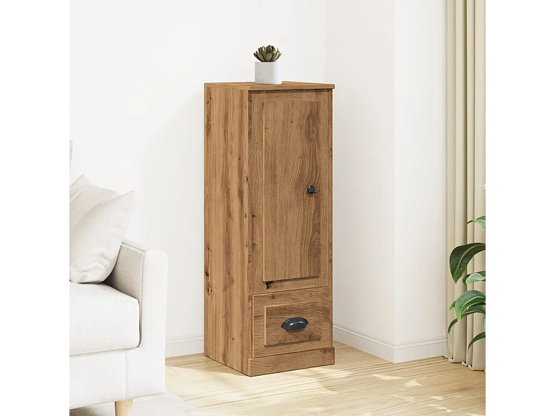 Credenza | Buffet | Armadio Rovere Artigianale 36x35,5x103,5 cm Legno Multistrato