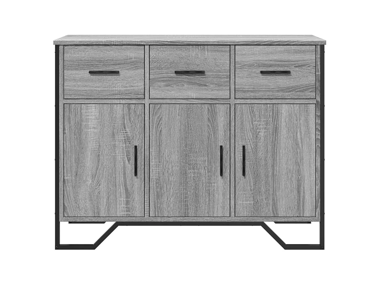 Credenza | Buffet | Armadio Grigio Sonoma 97x32,5x74,5 cm in Legno Multistrato