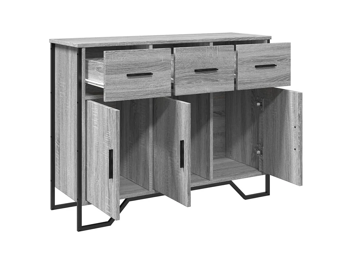 Credenza | Buffet | Armadio Grigio Sonoma 97x32,5x74,5 cm in Legno Multistrato