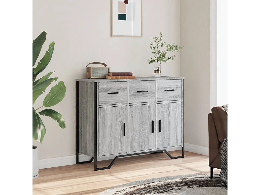 Buffet | Bahut | Meuble de rangement sonoma gris 97x32,5x74,5 cm bois d'ingénierie