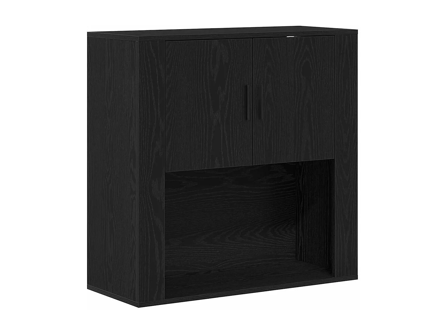 Buffet | Bahut | Meuble de rangement Chêne Noir 80x33x150 cm Bois d'ingénierie