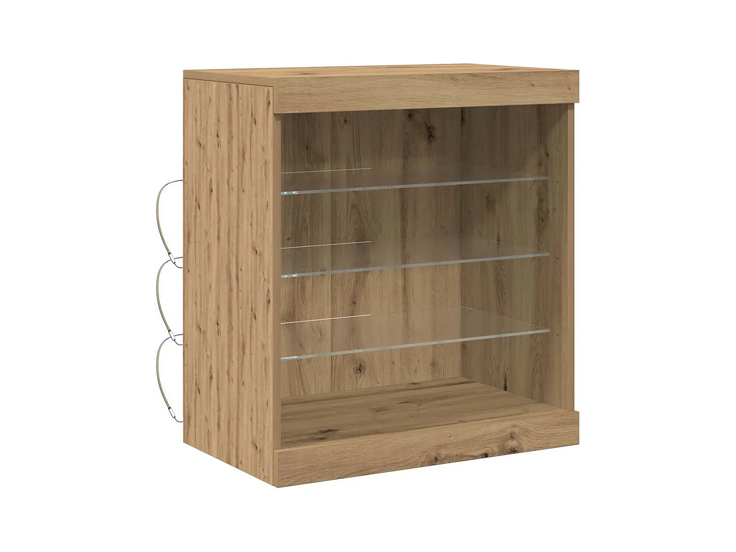 Sideboard | Credenza | Armadio con luci LED Rovere Artigianale 60,5x37x67 cm