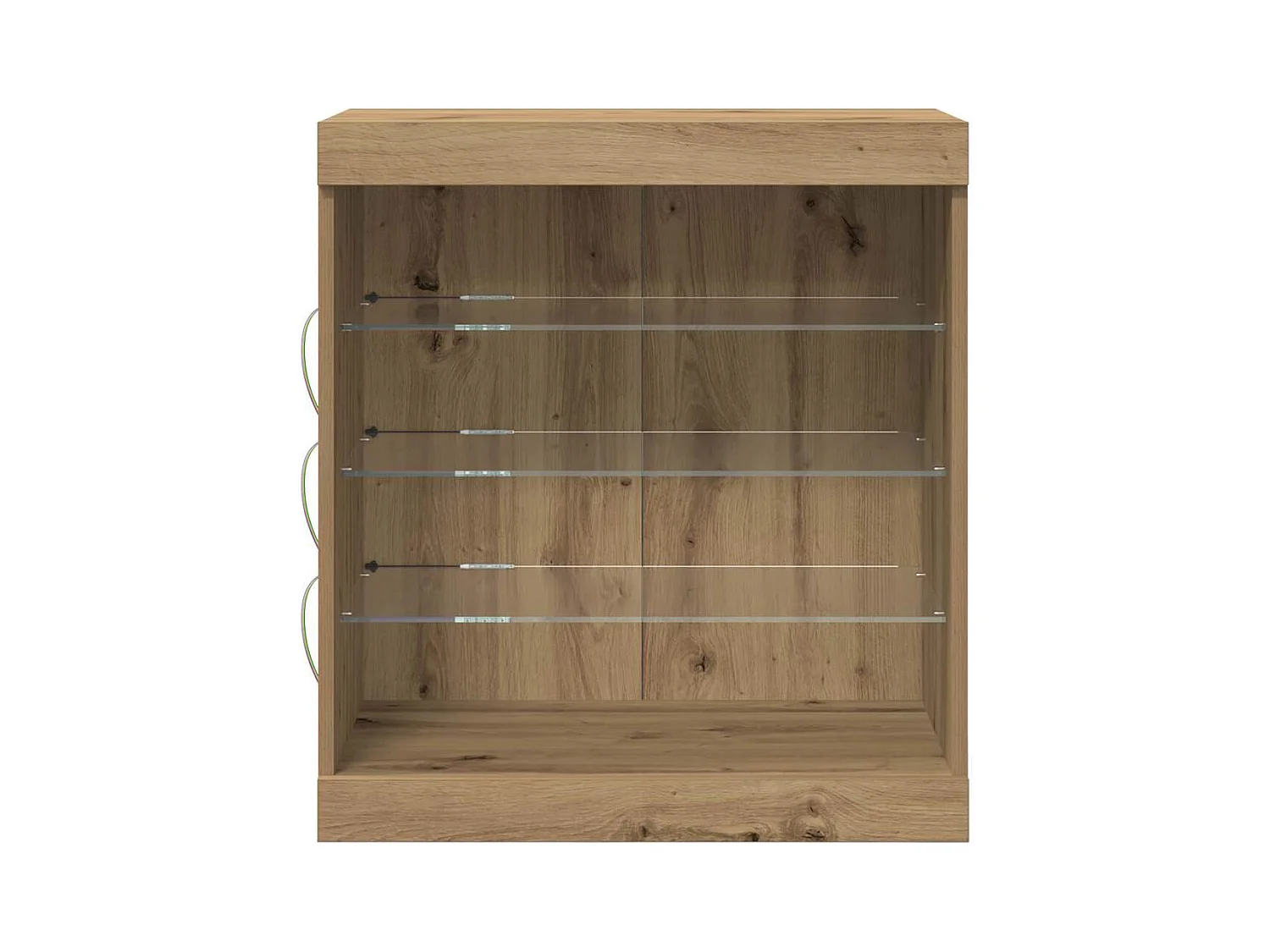 Sideboard | Credenza | Armadio con luci LED Rovere Artigianale 60,5x37x67 cm