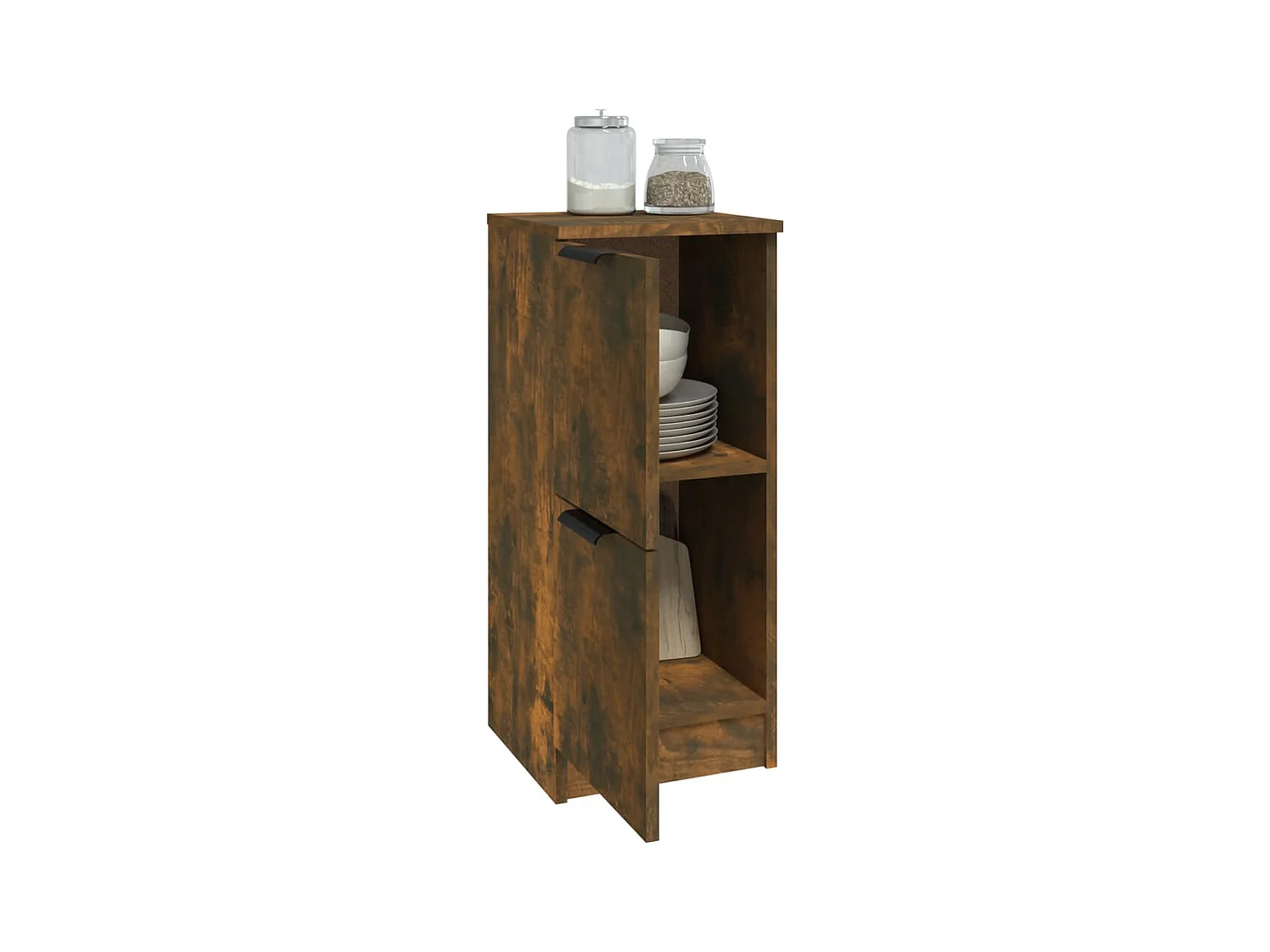 Buffet | Bahut | Meuble de rangement Chêne fumé 30x30x70 cm Bois d'ingénierie