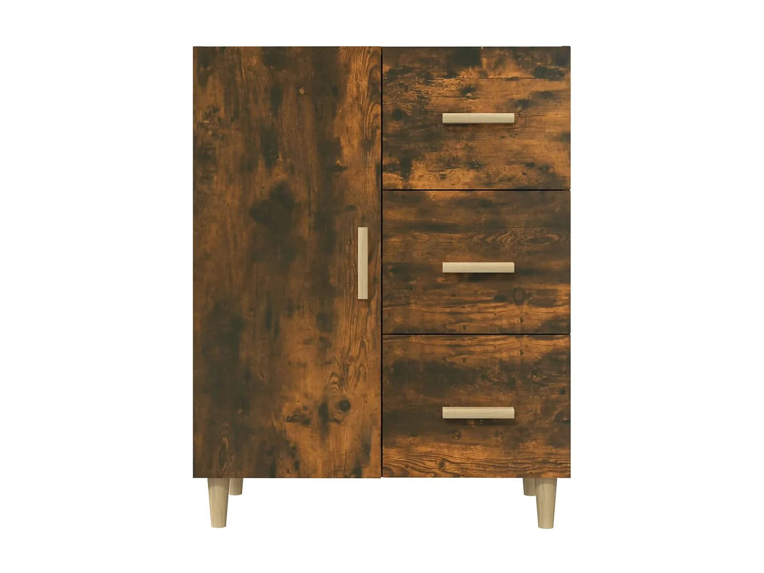 Buffet | Bahut | Meuble de rangement chêne fumé 69,5x34x90 cm bois d'ingénierie
