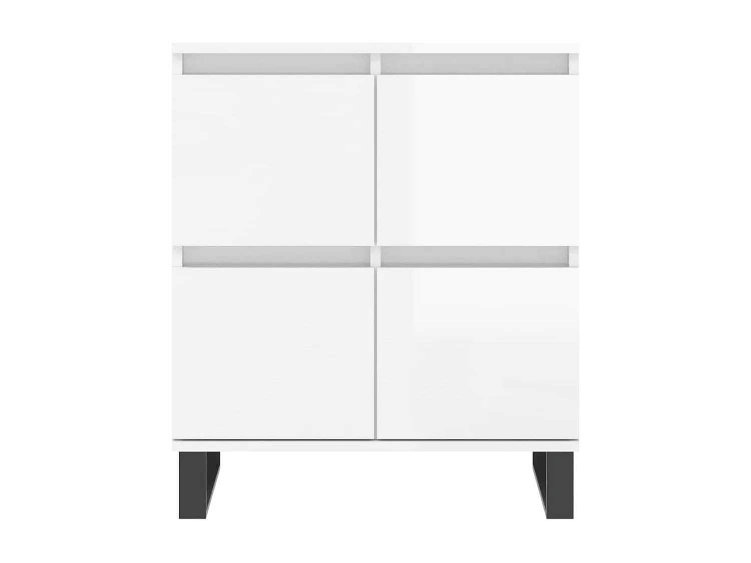 Buffet | Bahut | Meuble de rangement Blanc brillant 60x35x70 cm Bois d'ingénierie