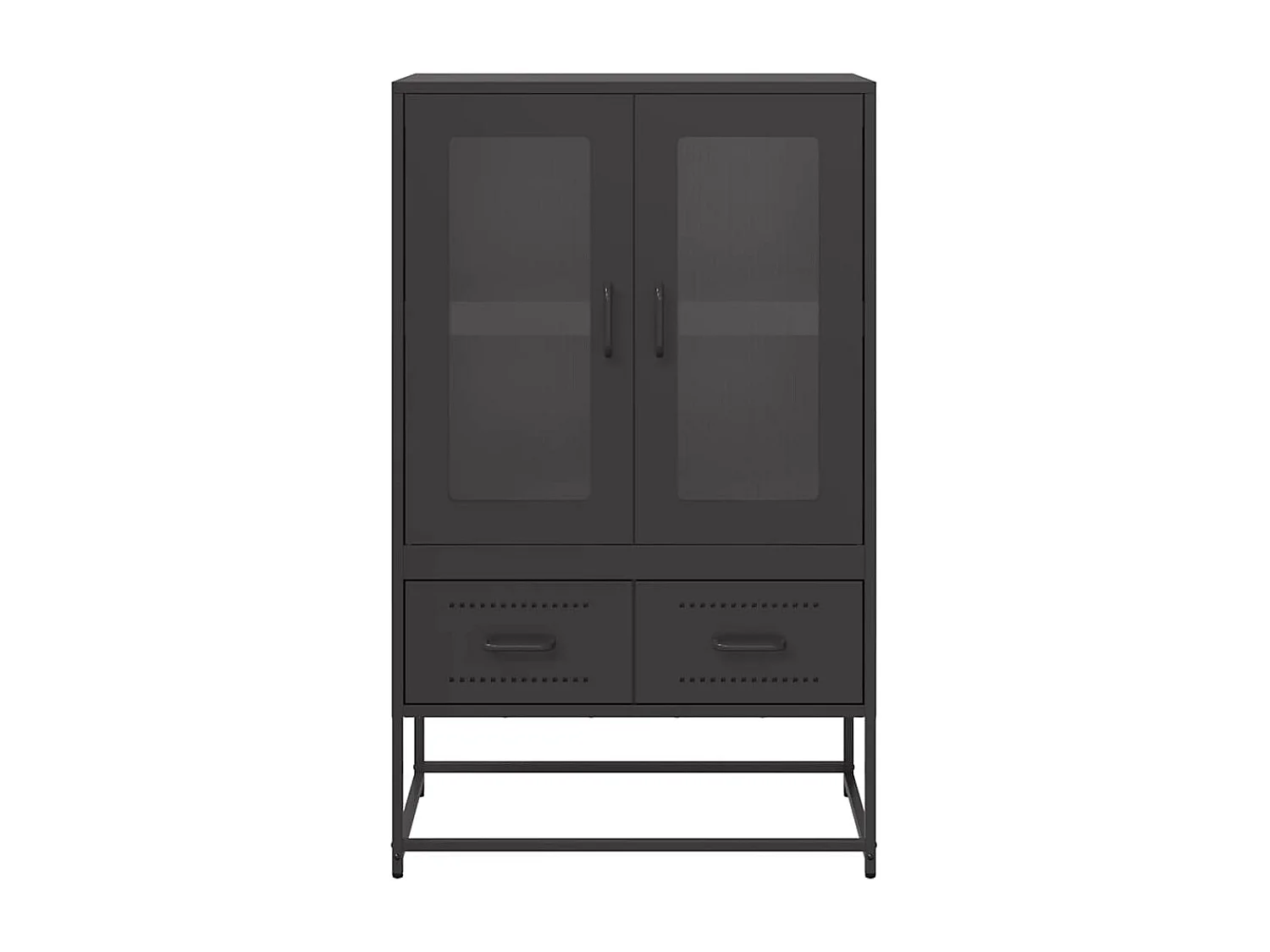 Credenza | Buffet | Armadio Nera 68x39x111,5 cm Acciaio