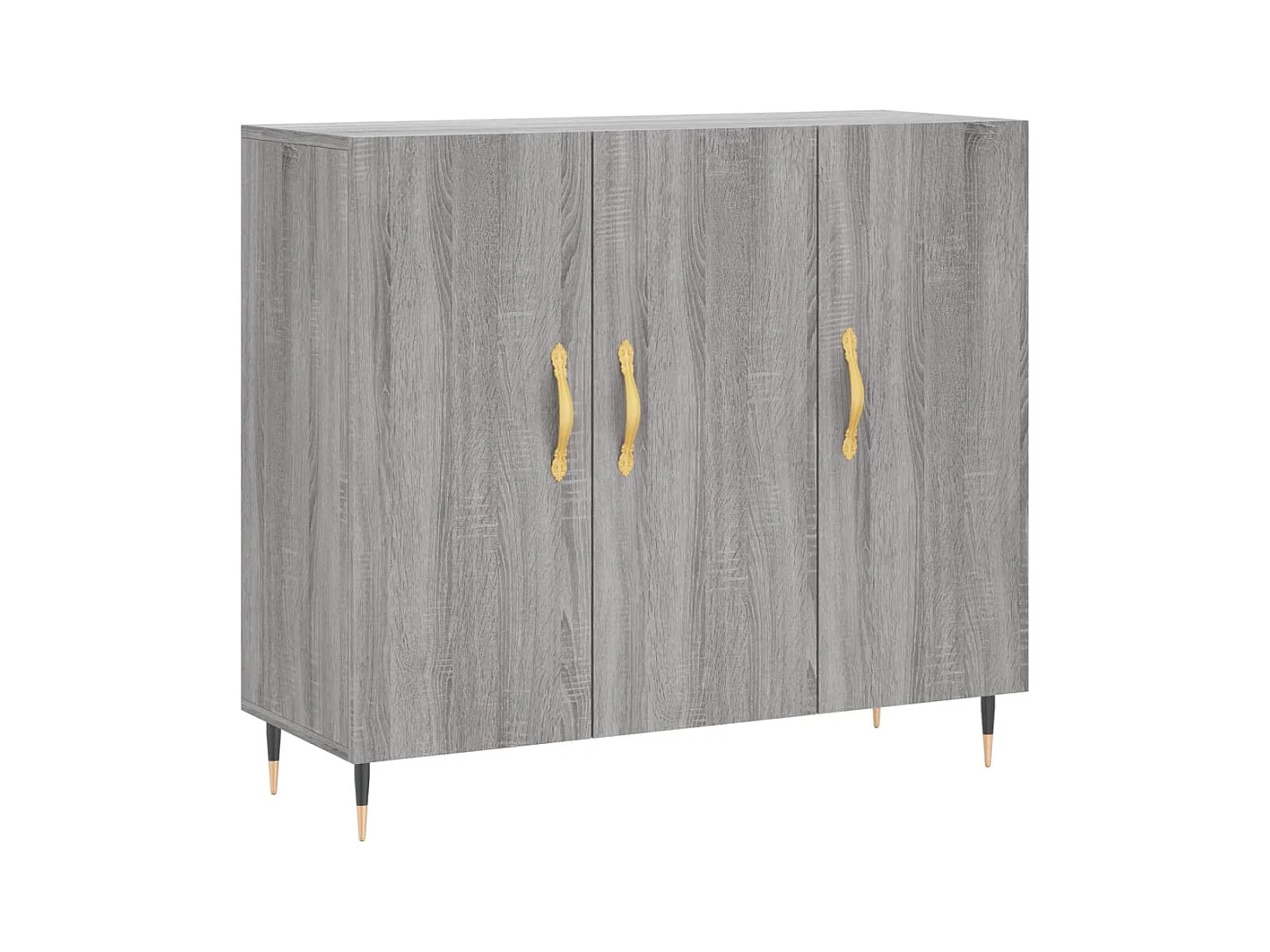 Credenza | Buffet | Armadio Grigio Sonoma 90x34x80 cm in Legno Multistrato