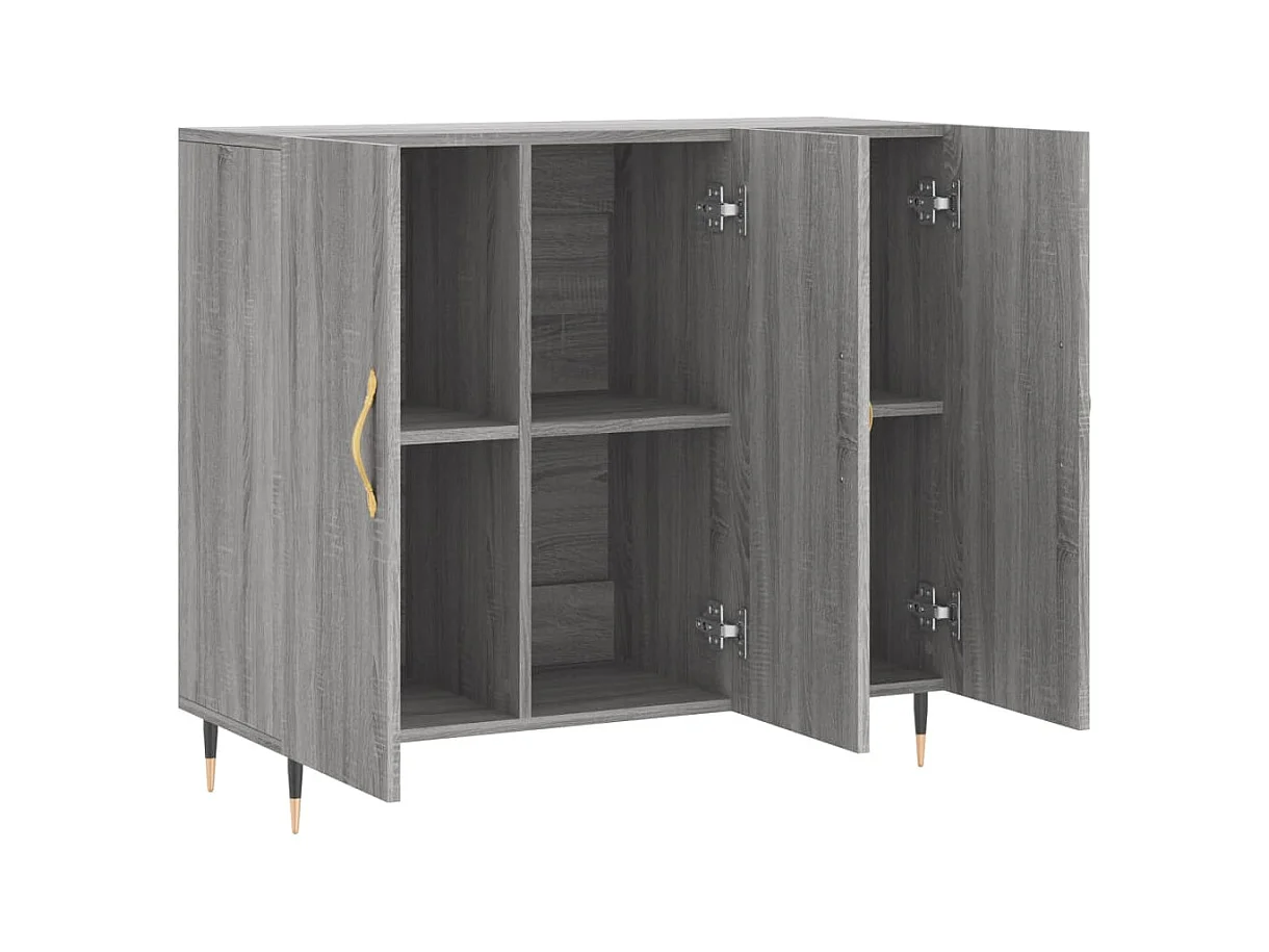 Credenza | Buffet | Armadio Grigio Sonoma 90x34x80 cm in Legno Multistrato