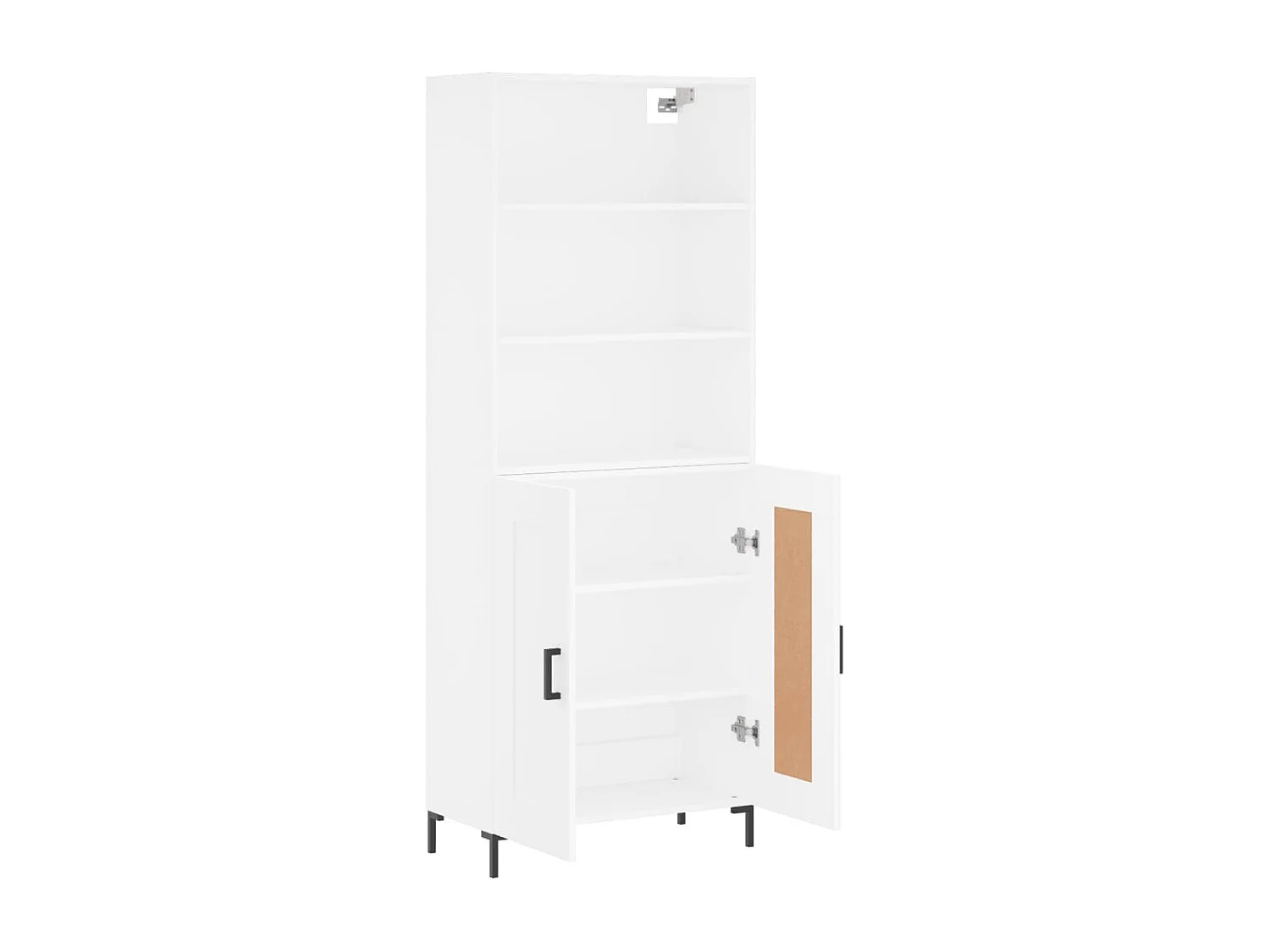 Credenza | Buffet | Armadio Bianca 69,5x34x180 cm in Legno Multistrato