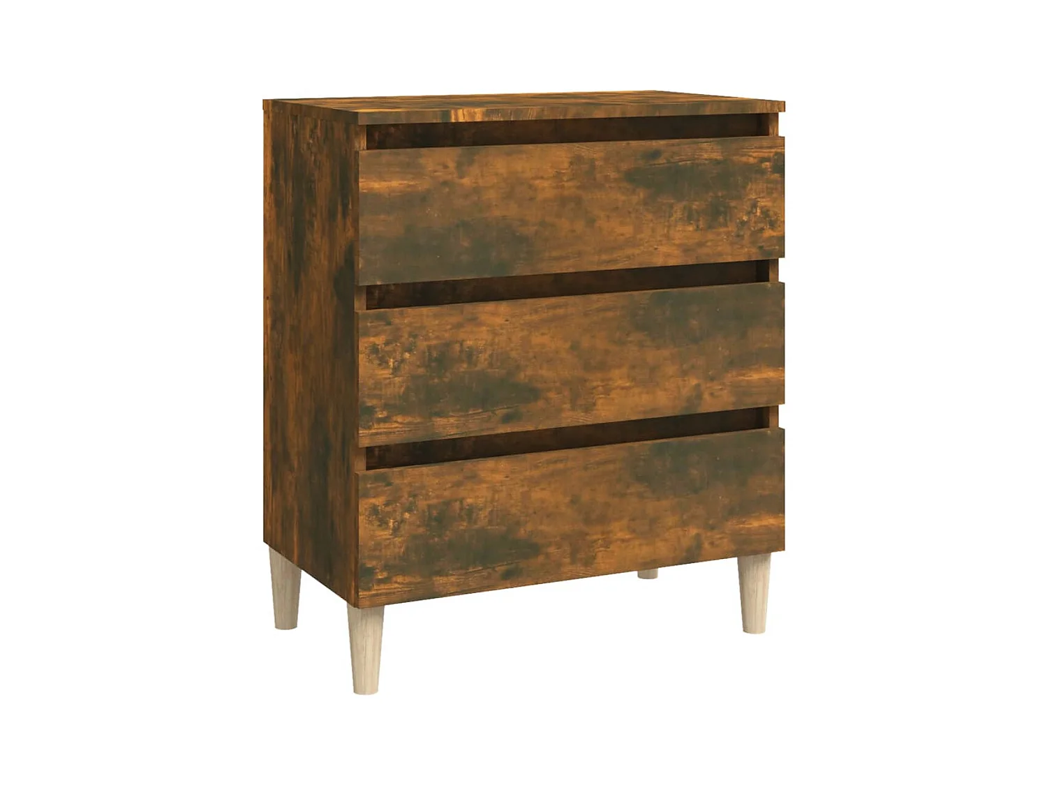 Buffet | Commode à tiroir | Meuble de rangement Chêne fumé 60x35x69 cm Bois d'ingénierie