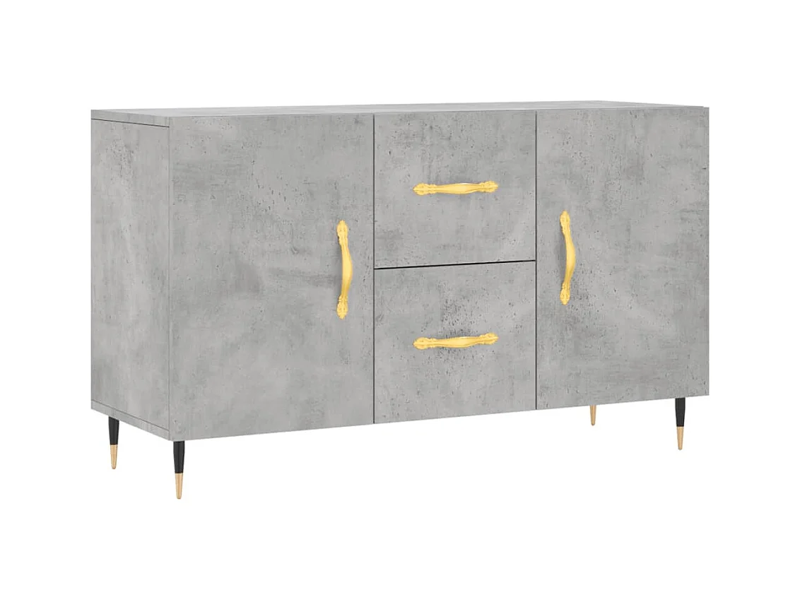 Buffet | Bahut | Meuble de rangement gris béton 100x36x60 cm bois d'ingénierie