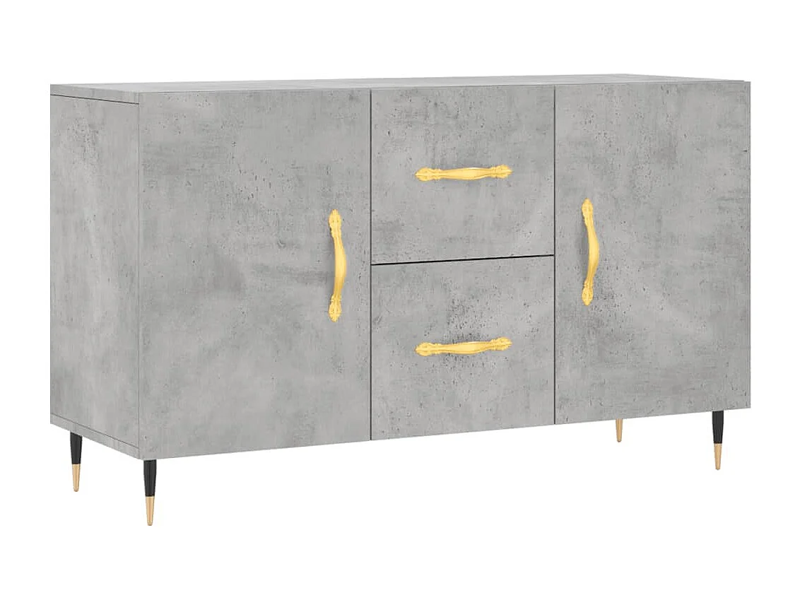Buffet | Bahut | Meuble de rangement gris béton 100x36x60 cm bois d'ingénierie