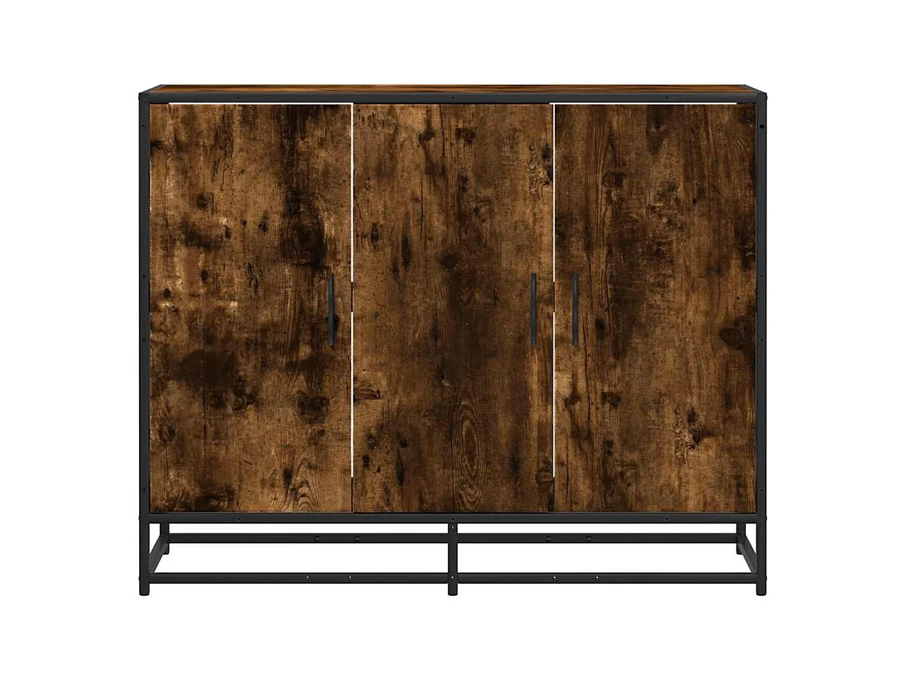 Credenza | Buffet | Armadio Rovere Fumo 94x35x76 cm in Legno Multistrato