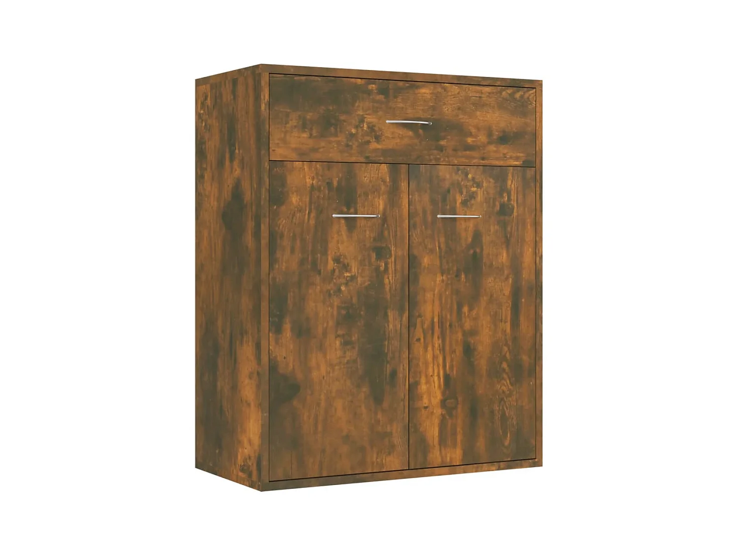 Buffet | Commode à tiroir | Meuble de rangement Chêne fumé 60x30x75 cm Bois d'ingénierie