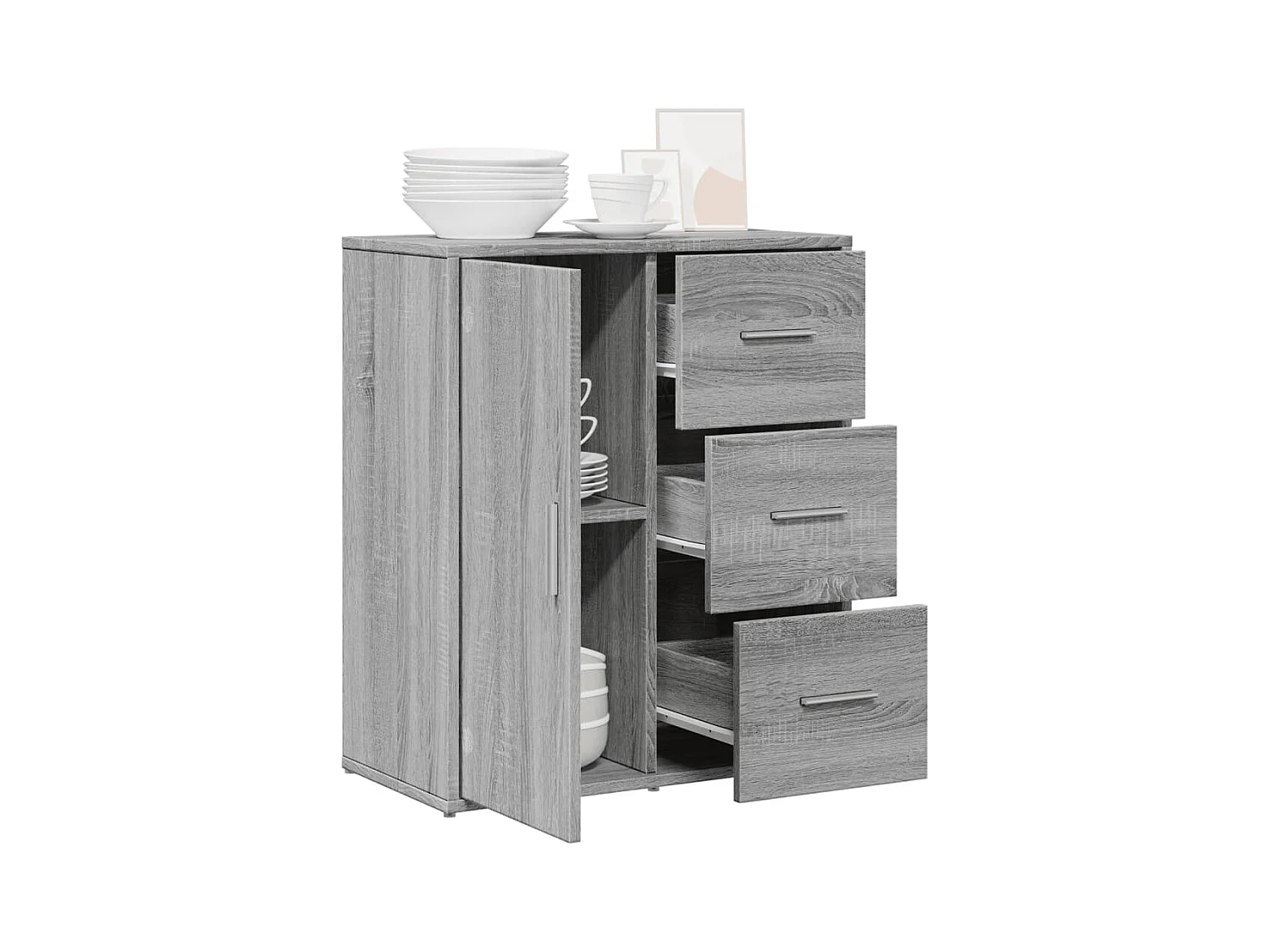 Buffet | Bahut | Meuble de rangement sonoma gris 60x31x70 cm bois d'ingénierie