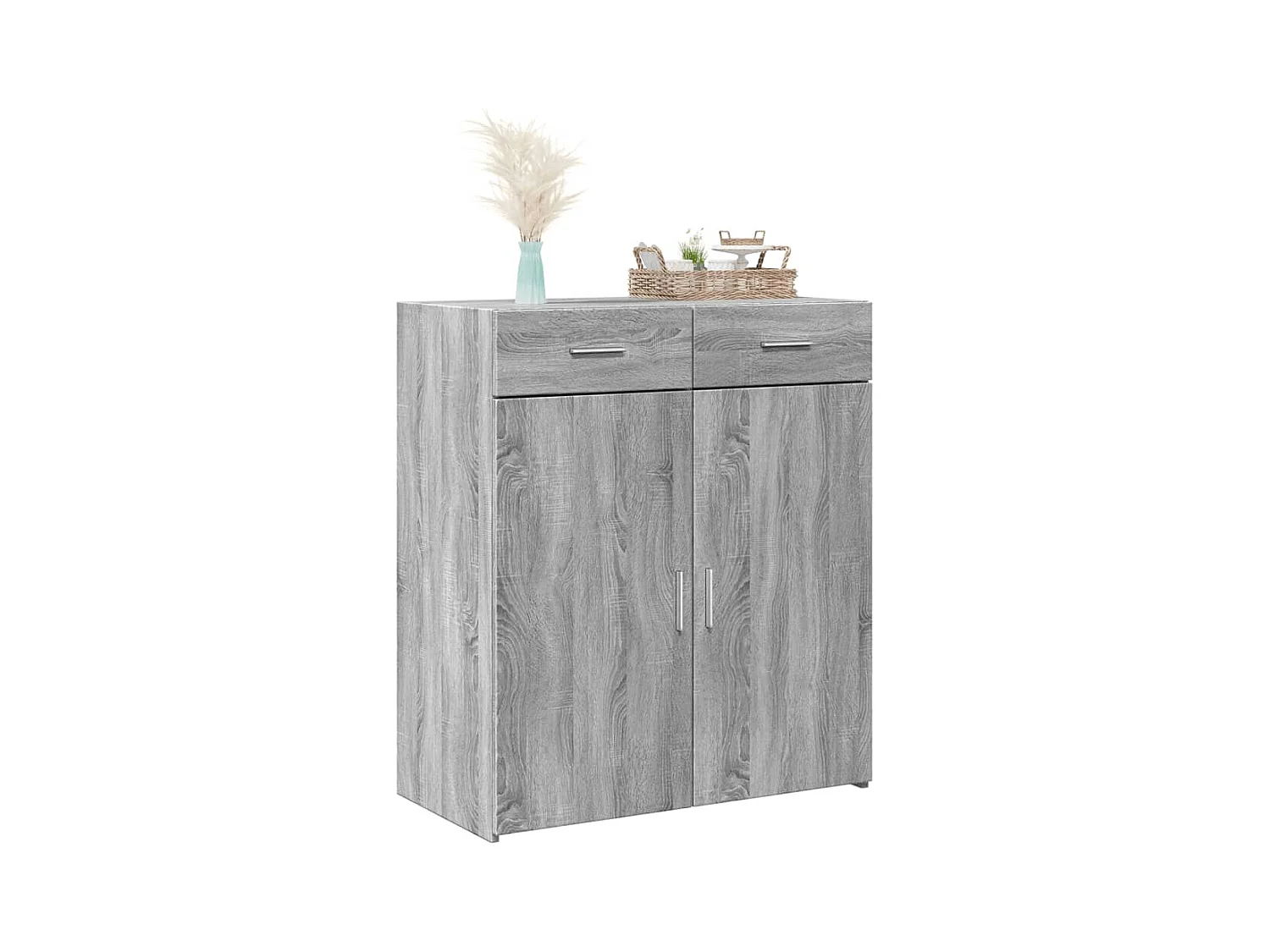 Buffet | Bahut | Meuble de rangement sonoma gris 80x42,5x93 cm bois d'ingénierie