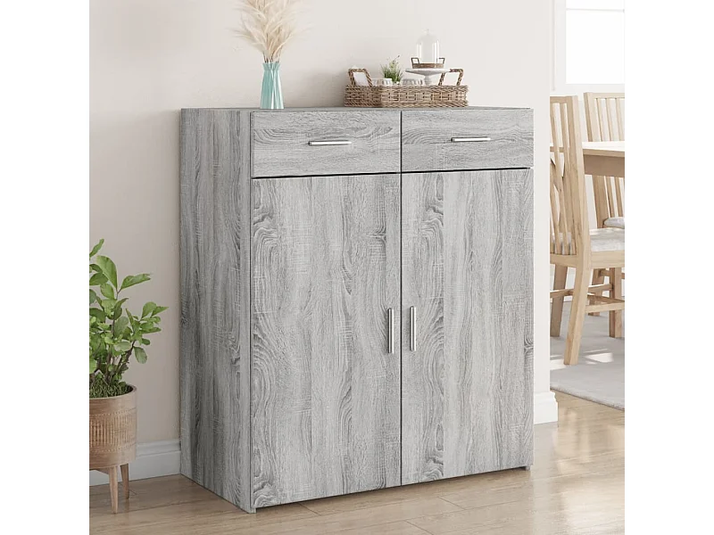 Credenza | Buffet | Armadio Grigio Sonoma 80x42,5x93 cm in Legno Multistrato