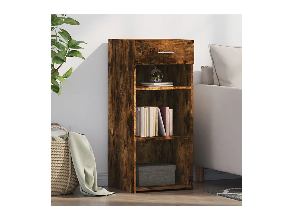 Credenza | Buffet | Armadio Rovere Fumo 40x42,5x93 cm in Legno Multistrato