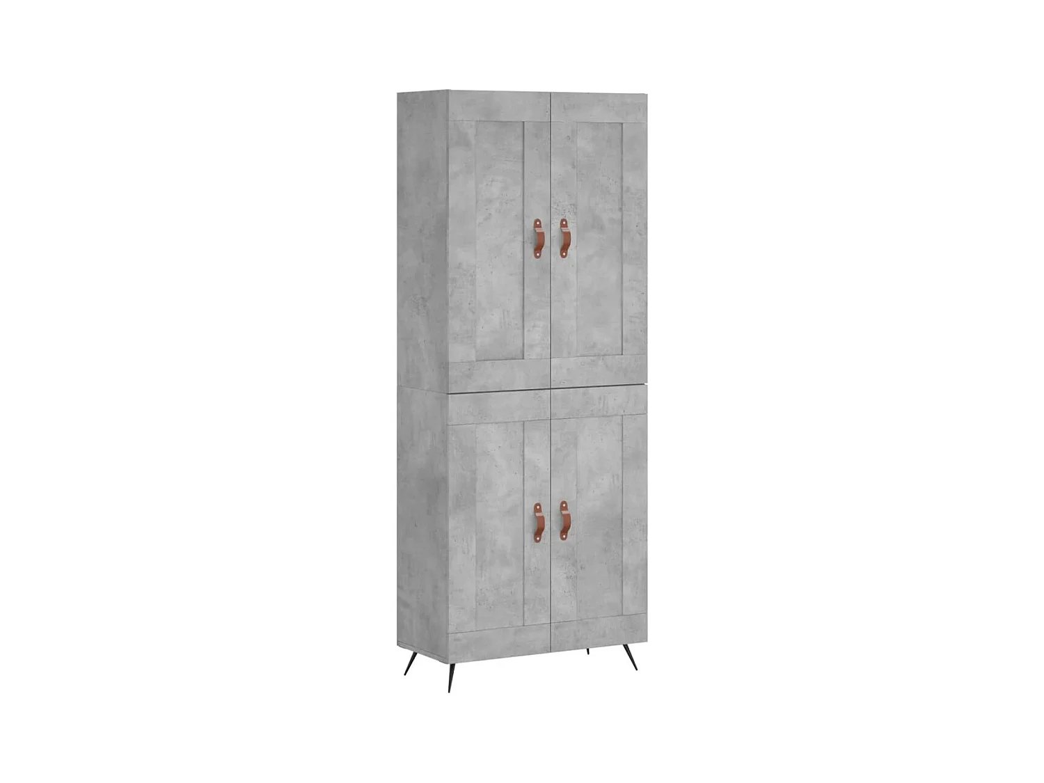 Credenza | Buffet | Armadio Grigio Cemento 69,5x34x180 cm in Legno Multistrato