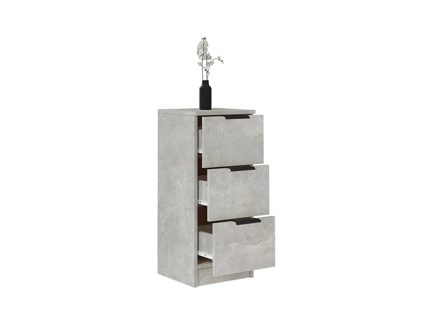 Buffet | Bahut | Meuble de rangement Gris béton 30x30x70 cm Bois d'ingénierie