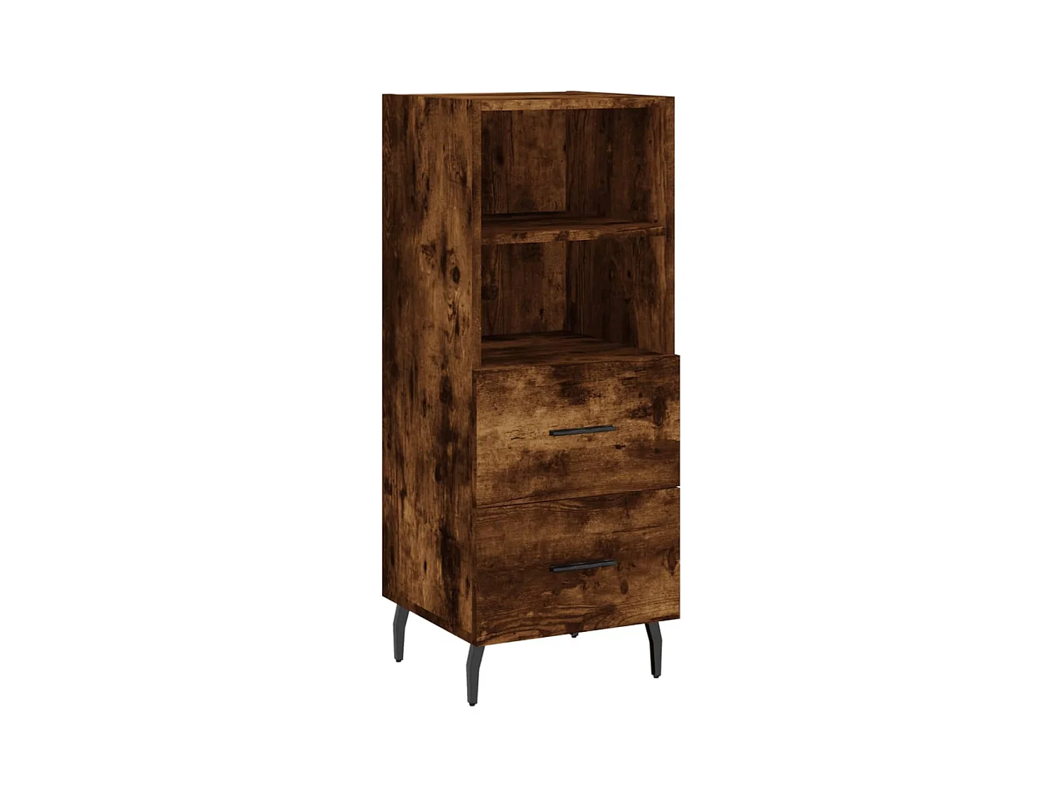 Credenza | Buffet | Armadio Rovere Fumo 34,5x34x180 cm in Legno Multistrato