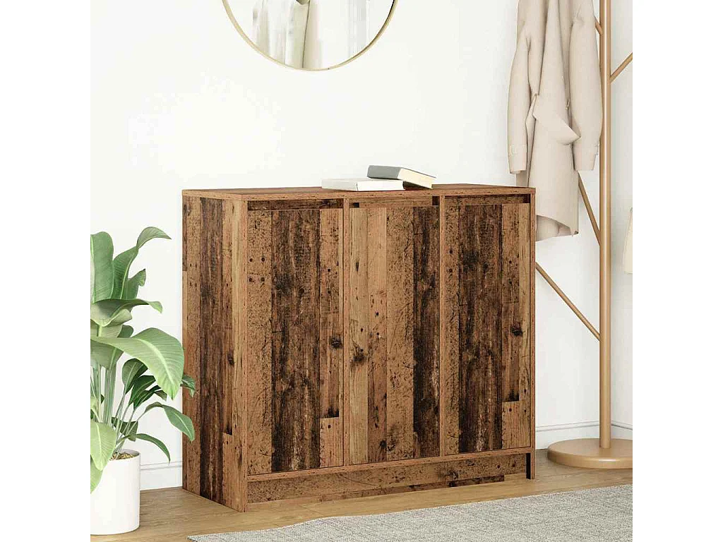Buffet | Bahut | Meuble de rangement vieux bois 85x34x76 cm bois d'ingénierie