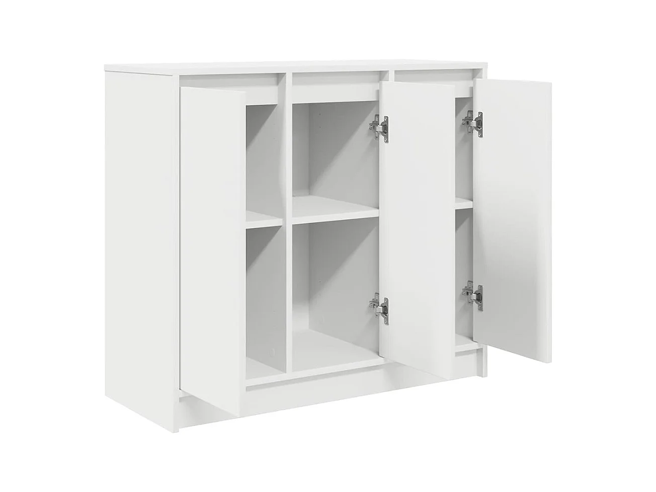 Credenza | Buffet | Armadio Bianca 85x34x76 cm in Legno Multistrato