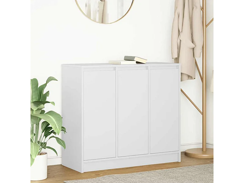 Buffet | Bahut | Meuble de rangement blanc 85x34x76 cm bois d’ingénierie