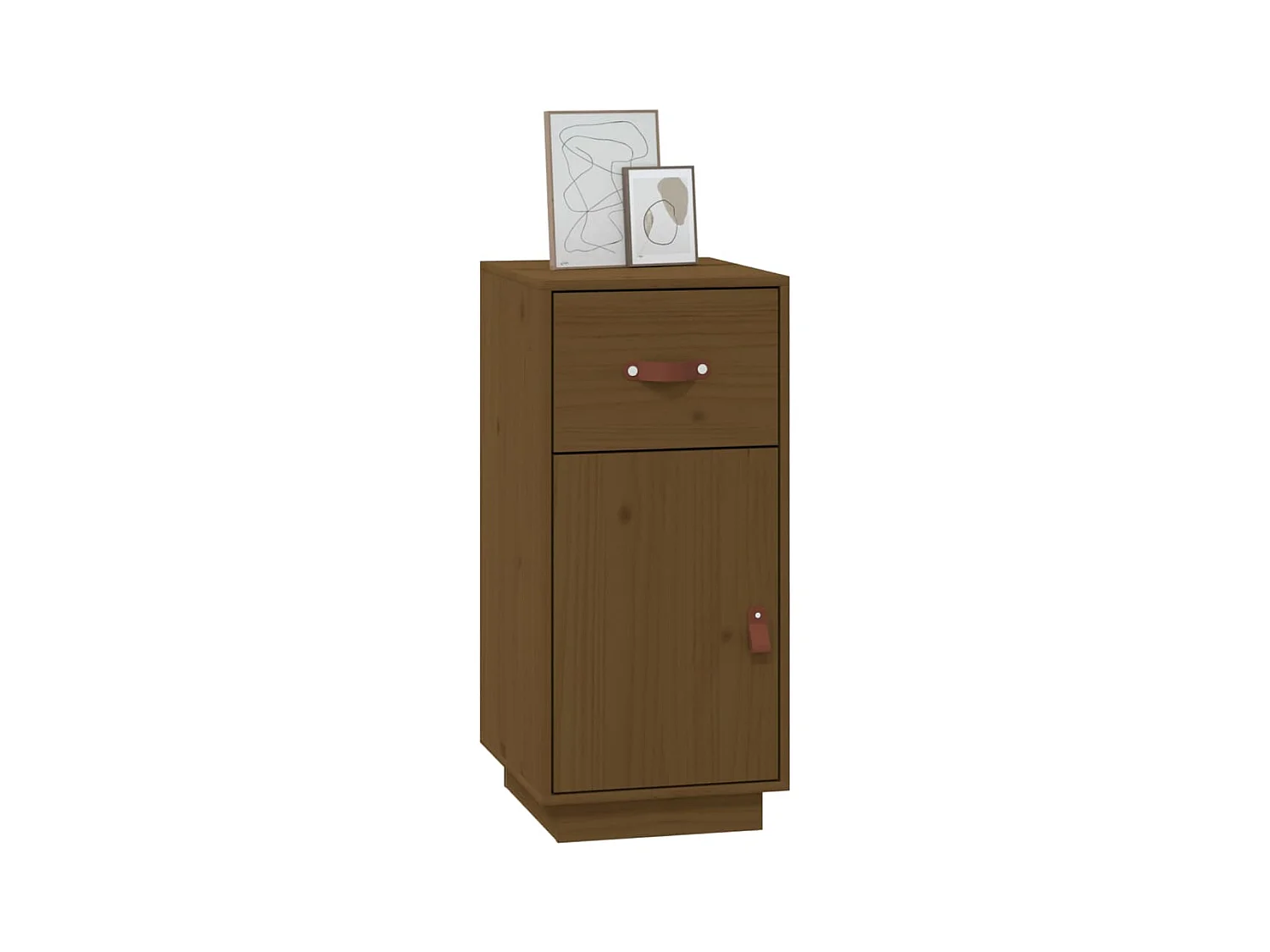 Credenza | Buffet | Armadio ambra 34x40x75 cm in Legno Massello di Pino