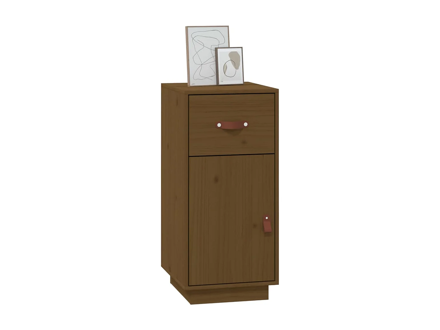 Buffet | Bahut | Meuble de rangement Marron miel 34x40x75 cm Bois massif de pin