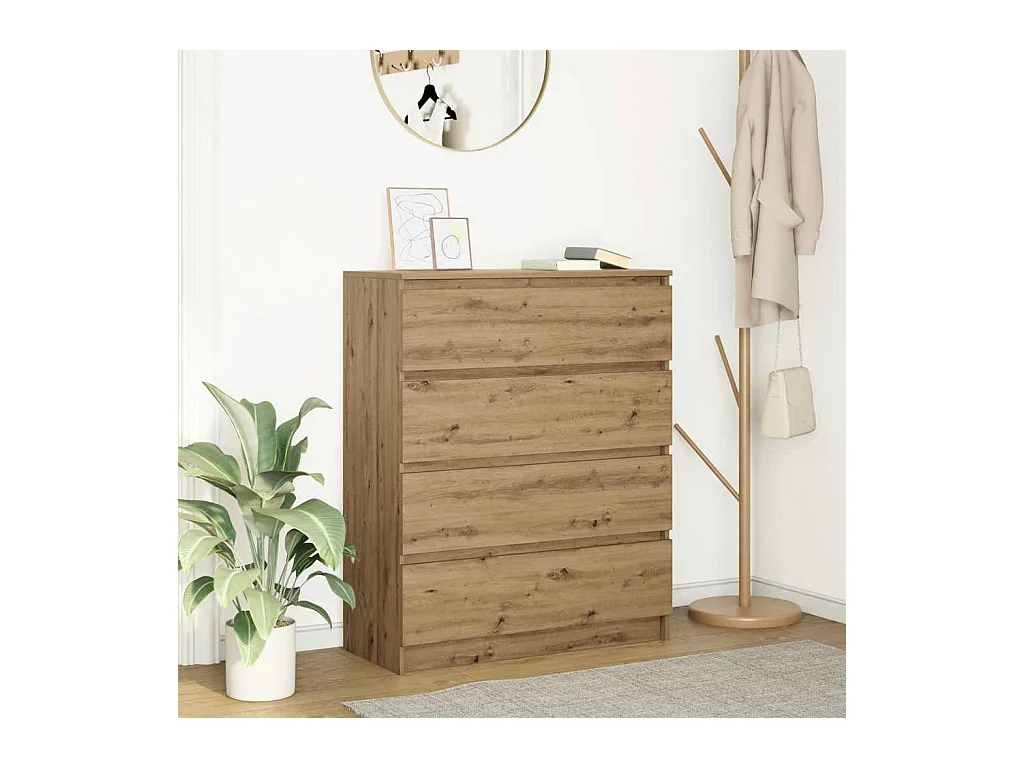 Credenza | Buffet | Armadio Rovere Artigianale 80x35x99 cm in Legno Multistrato