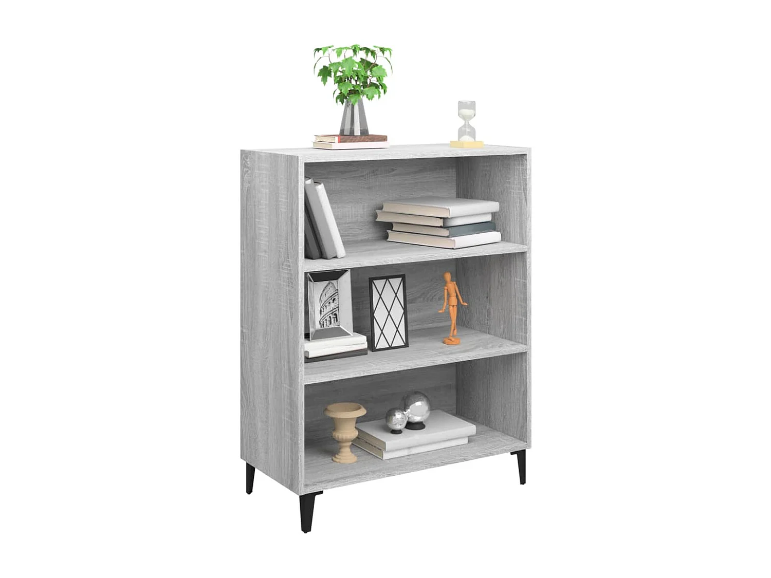 Buffet | Bahut | Meuble de rangement Gris béton 69,5x32,5x90 cm Bois d'ingénierie
