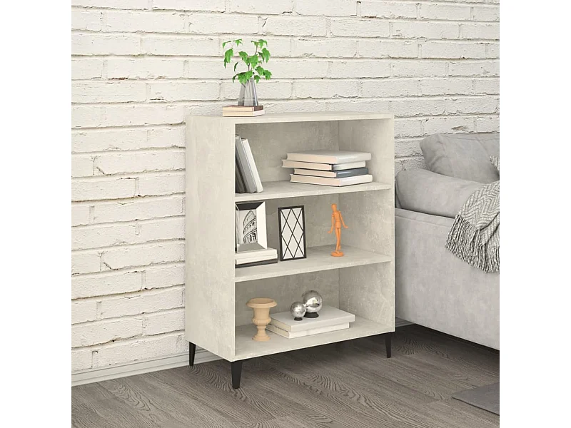 Credenza | Buffet | Armadio Grigio Cemento 69,5x32,5x90 cm in Legno Multistrato