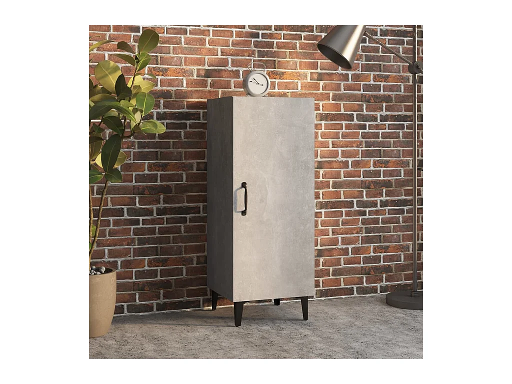 Credenza | Buffet | Armadio Grigio Cemento 34,5x34x90 cm in Legno Multistrato