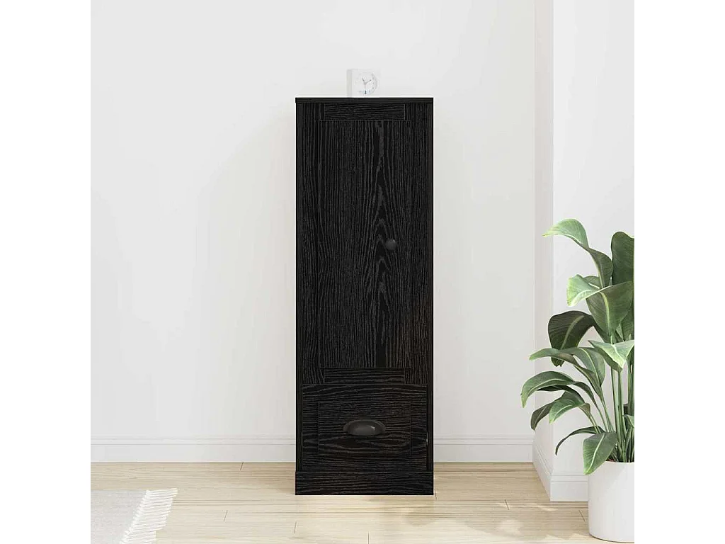 Buffet | Bahut | Meuble de rangement Black Oak 36x35,5x103,5 cm en Bois d'ingénierie