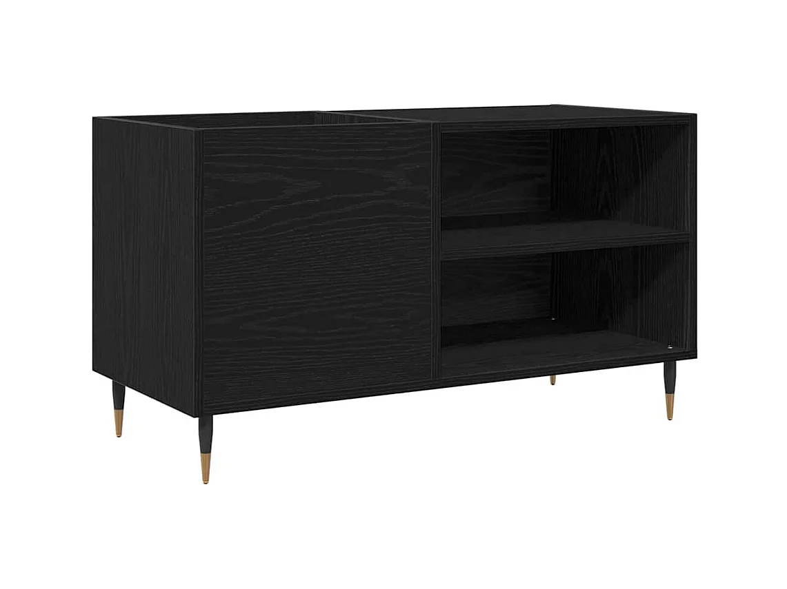 Buffet | Bahut | Meuble de rangement enregistreur Noir Chêne 84,5x38x48 cm Bois d'ingénierie