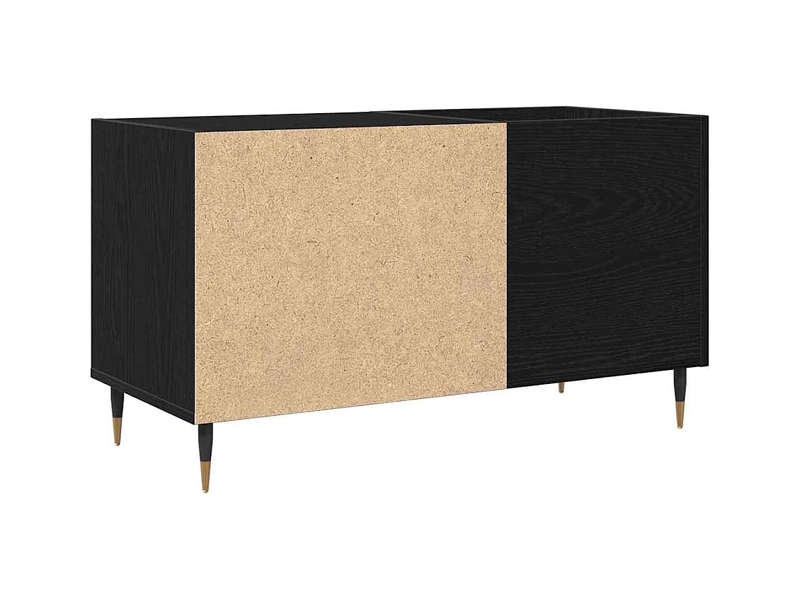 Buffet | Bahut | Meuble de rangement enregistreur Noir Chêne 84,5x38x48 cm Bois d'ingénierie